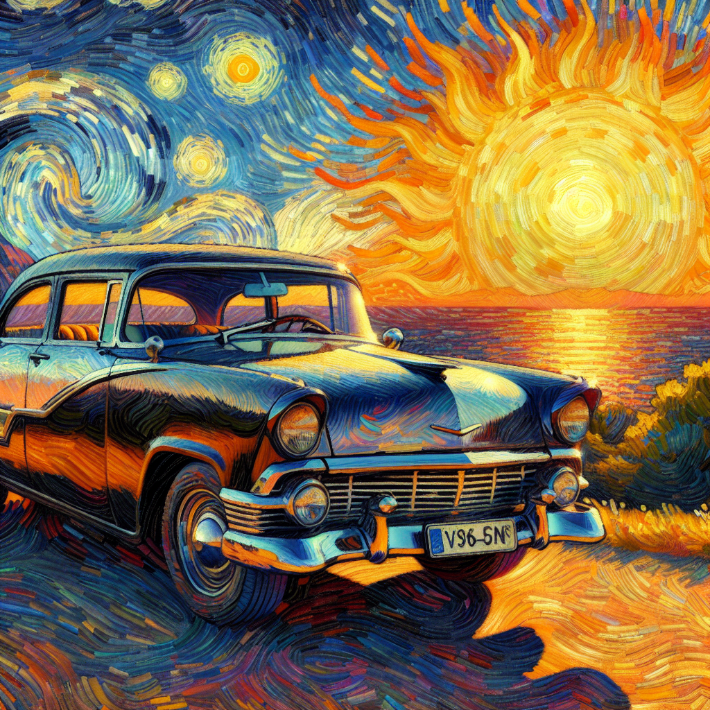 A Car With Tinted Windows Parked On An Overlook At Sunset A Car With Tinted Windows Parked On An Overlook At Sunset