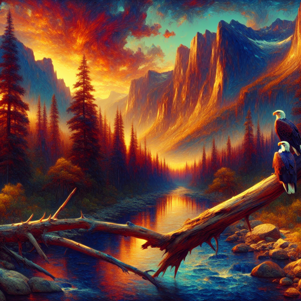 Bald Eagles Watching the Sunset Bald Eagles Watching the Sunset