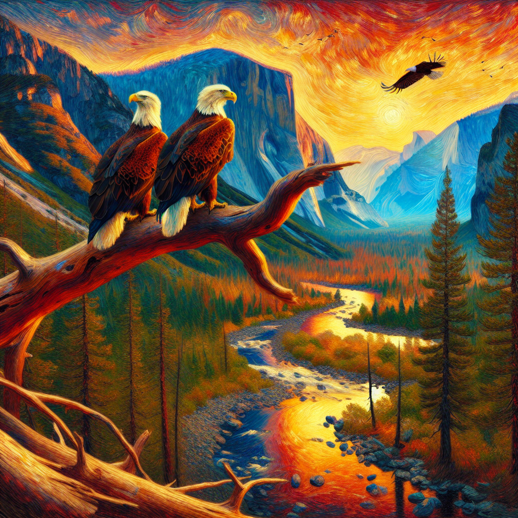 Bald Eagles Watching the Sunset Bald Eagles Watching the Sunset
