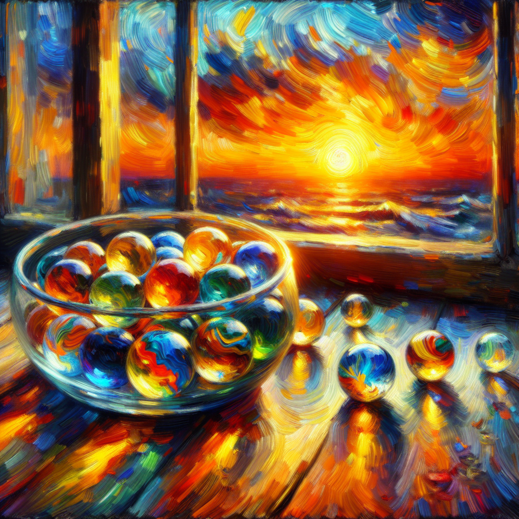 Colorful Marbles – Impressionist Van Gogh-Inspired Style Colorful Marbles - Impressionist Van Gogh-Inspired Style