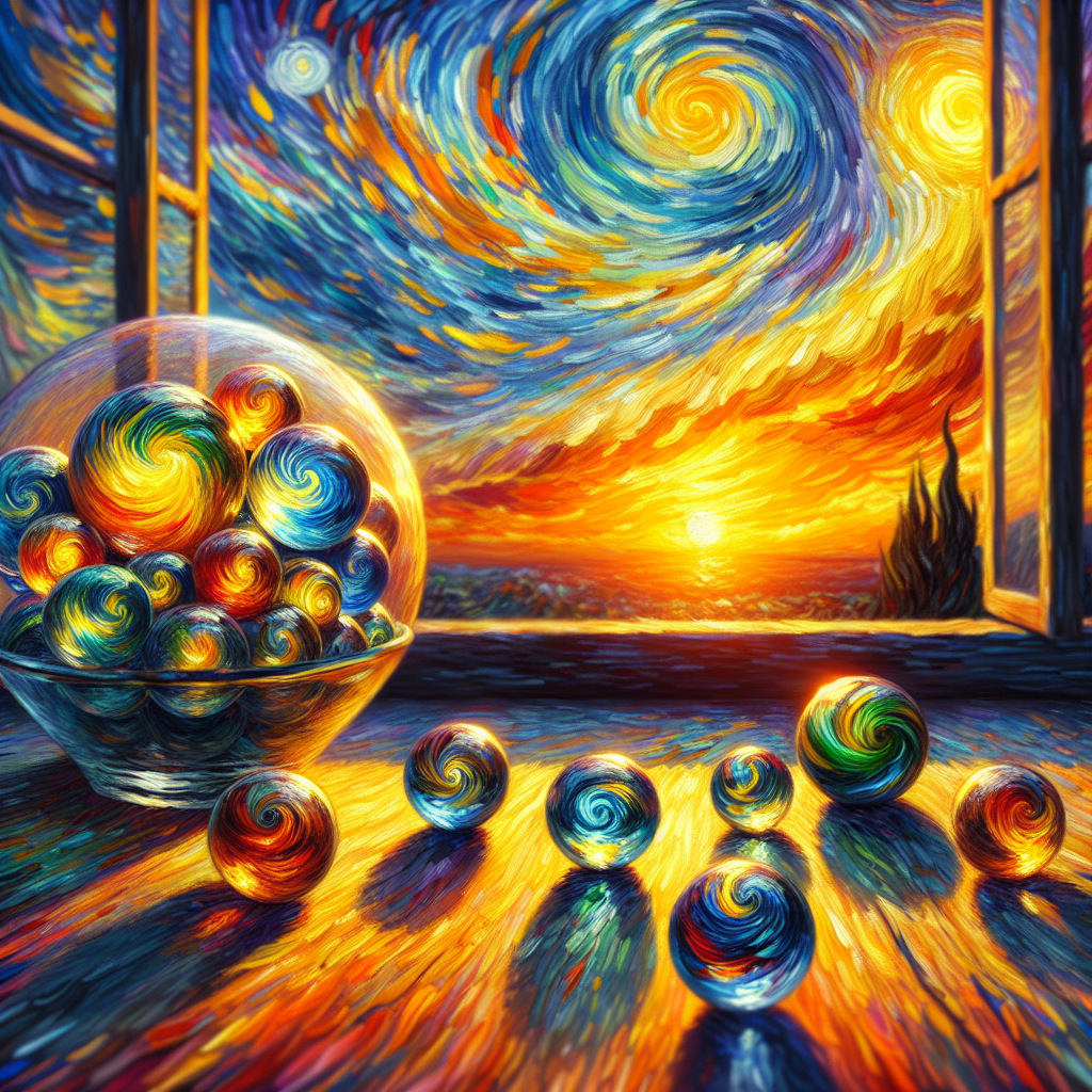 Colorful Marbles – Impressionist Van Gogh-Inspired Style Colorful Marbles - Impressionist Van Gogh-Inspired Style