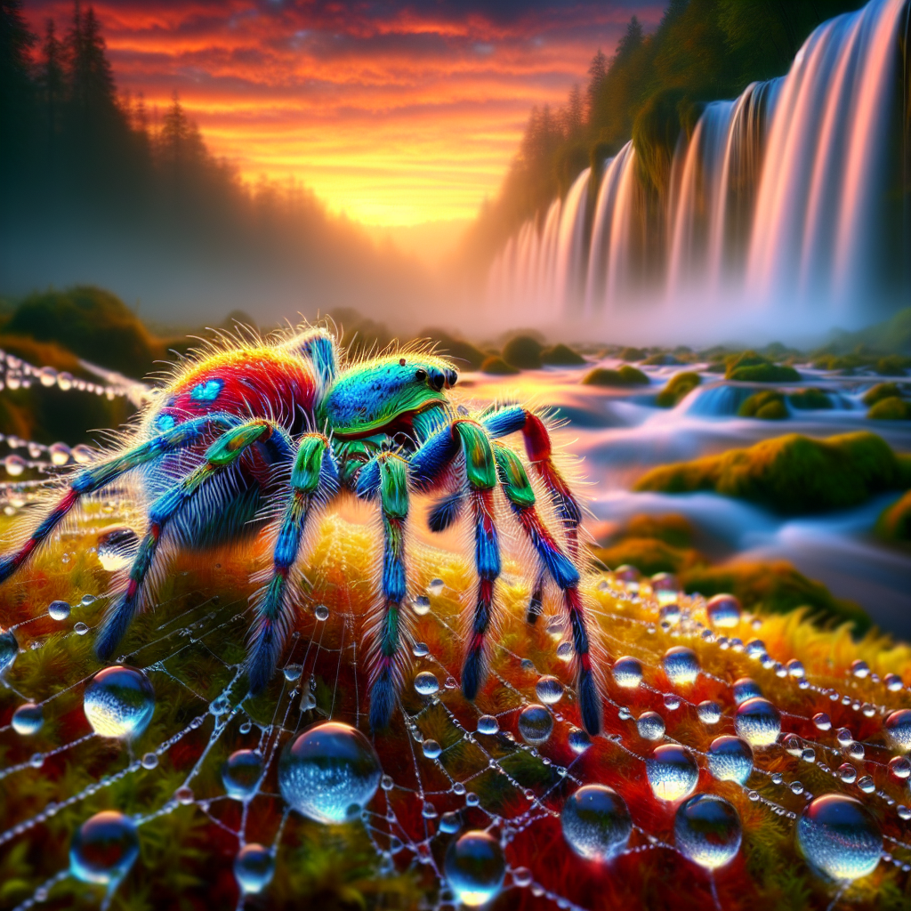 The Spider and The Falls – Macro Nature Photography Style The Spider and The Falls - Macro Nature Photography Style