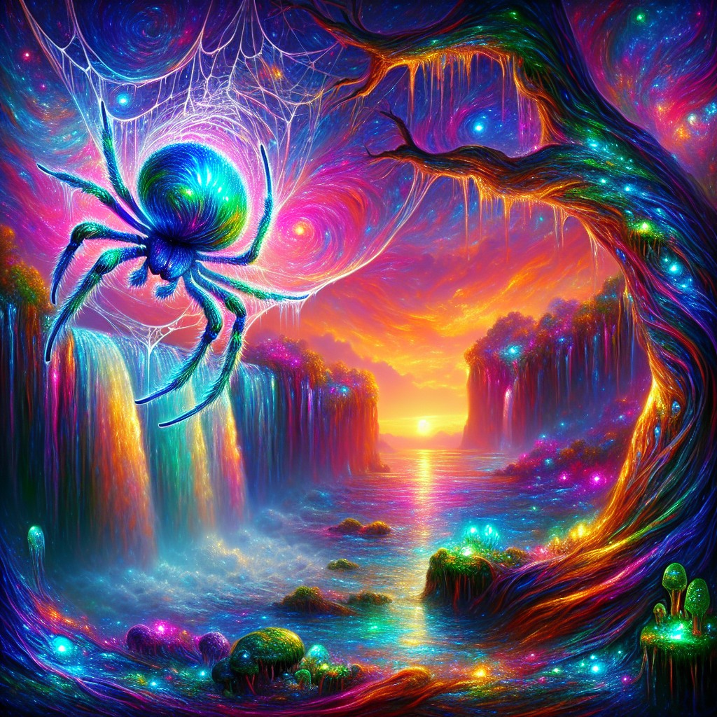 The Spider And The Waterfalls - Fantasy Waterfall Realm