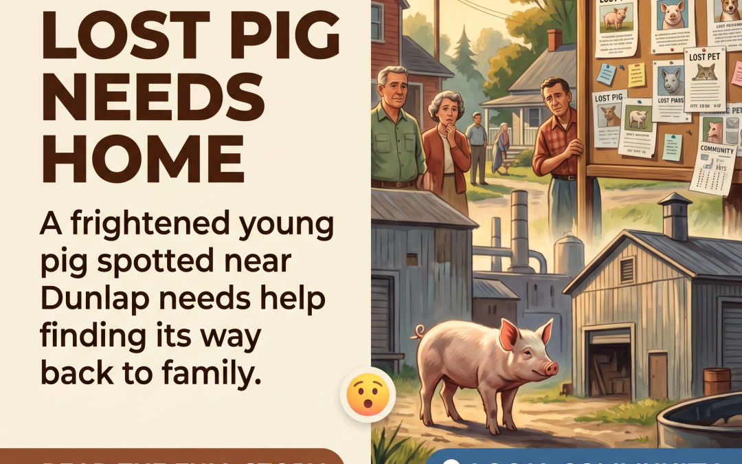 Young Pig Spotted Near MANN+HUMMEL in Dunlap — Community Seeks Owner