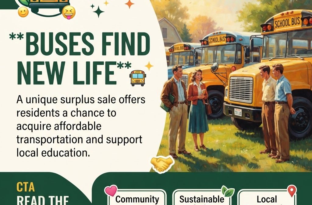 🚌 Surplus Sale of School Buses & Van in Dunlap : Unique Opportunity for Local Residents