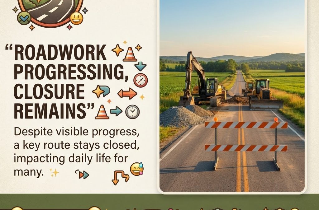 🚧 Progress on East Valley Road at Barker Branch — But Closure Remains in Place
