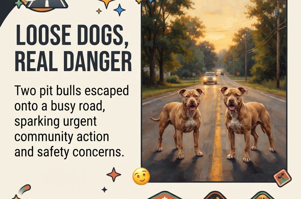 🚨 Two Loose Pit Bulls Spotted on Cagle Mountain Road — Community Alert