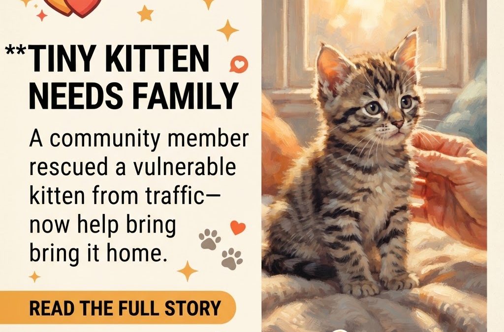 🐱 Lost Kitten Found on Main Road — Help Reunite Pet With Family
