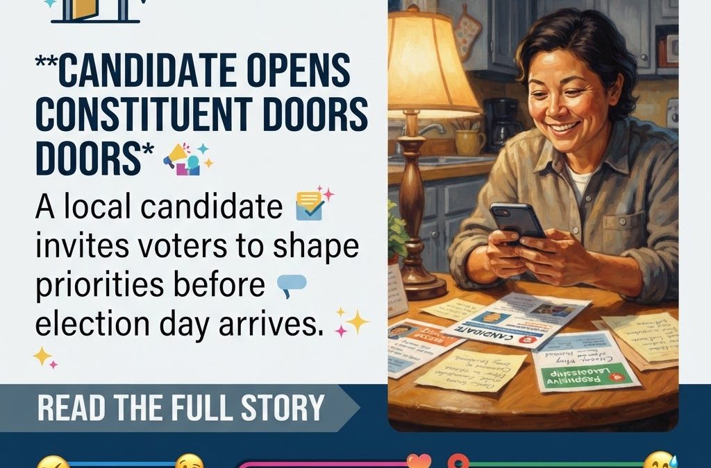 🗣️ State House Candidate Opens Door for District 31 Conversations