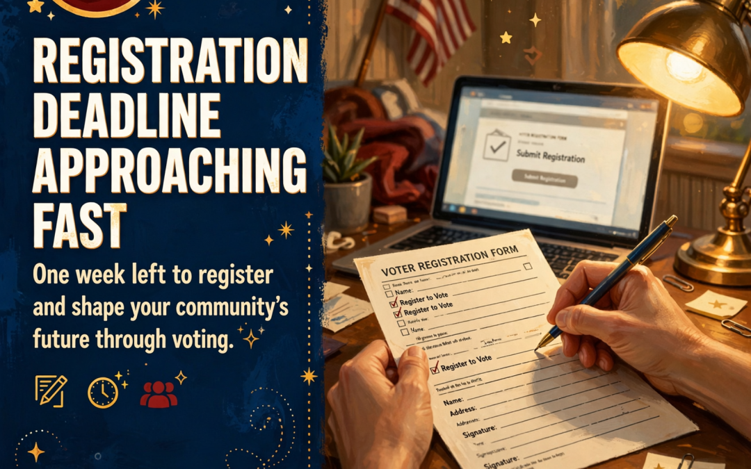 🗳️ Voter Registration Deadline for November 3 General Election: October 5, 2026