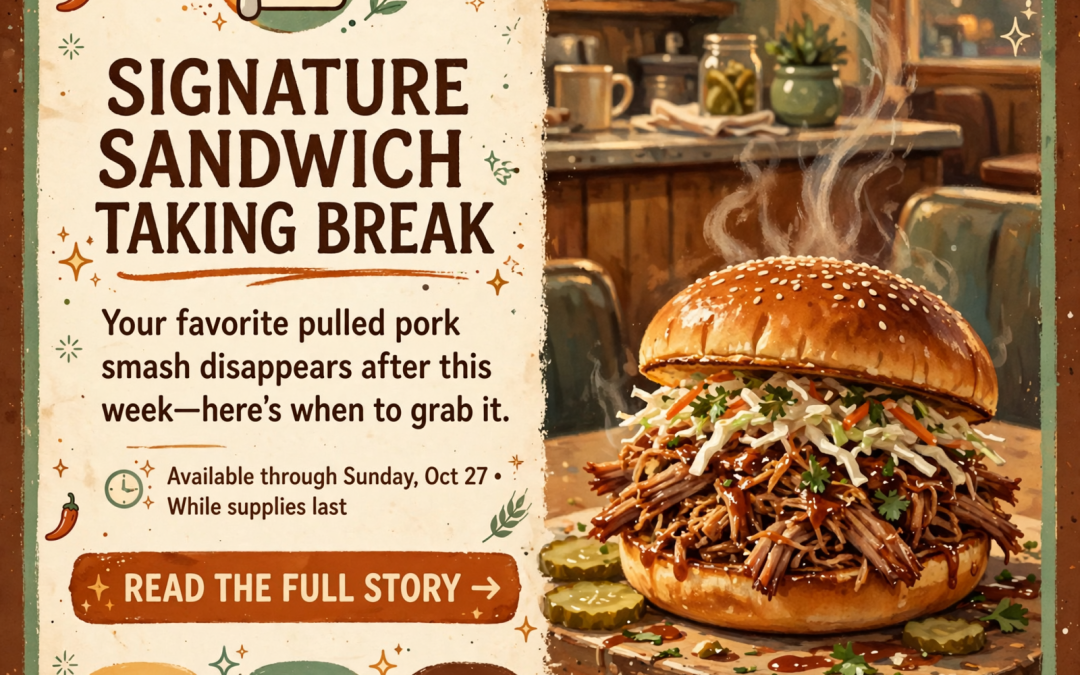 🍔 Pulled Pork Smash Taking a Break – Last Chance This Week