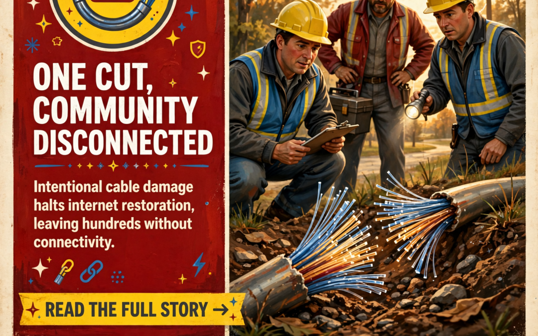 🚨 Intentional Cable Cut Disrupts Internet Across South Pittsburg, Sets Back Restoration Efforts