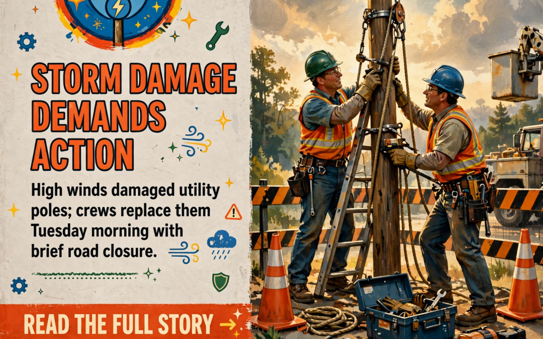 🔧 SVEC Crews Replace Storm-Damaged Poles on Deerhead Road in Sequatchie County