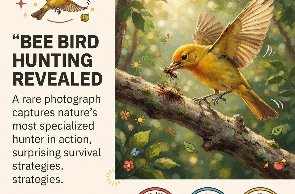 🐦 Summer Tanager Spotted in Dunlap: A Closer Look at the “Bee Bird” in Action