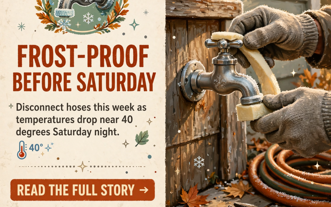 🏡 Disconnect the Hose Before Saturday’s 40-Degree Night, Redfin Puts Dunlap Sales Near $238K, and Rates Update Thursday