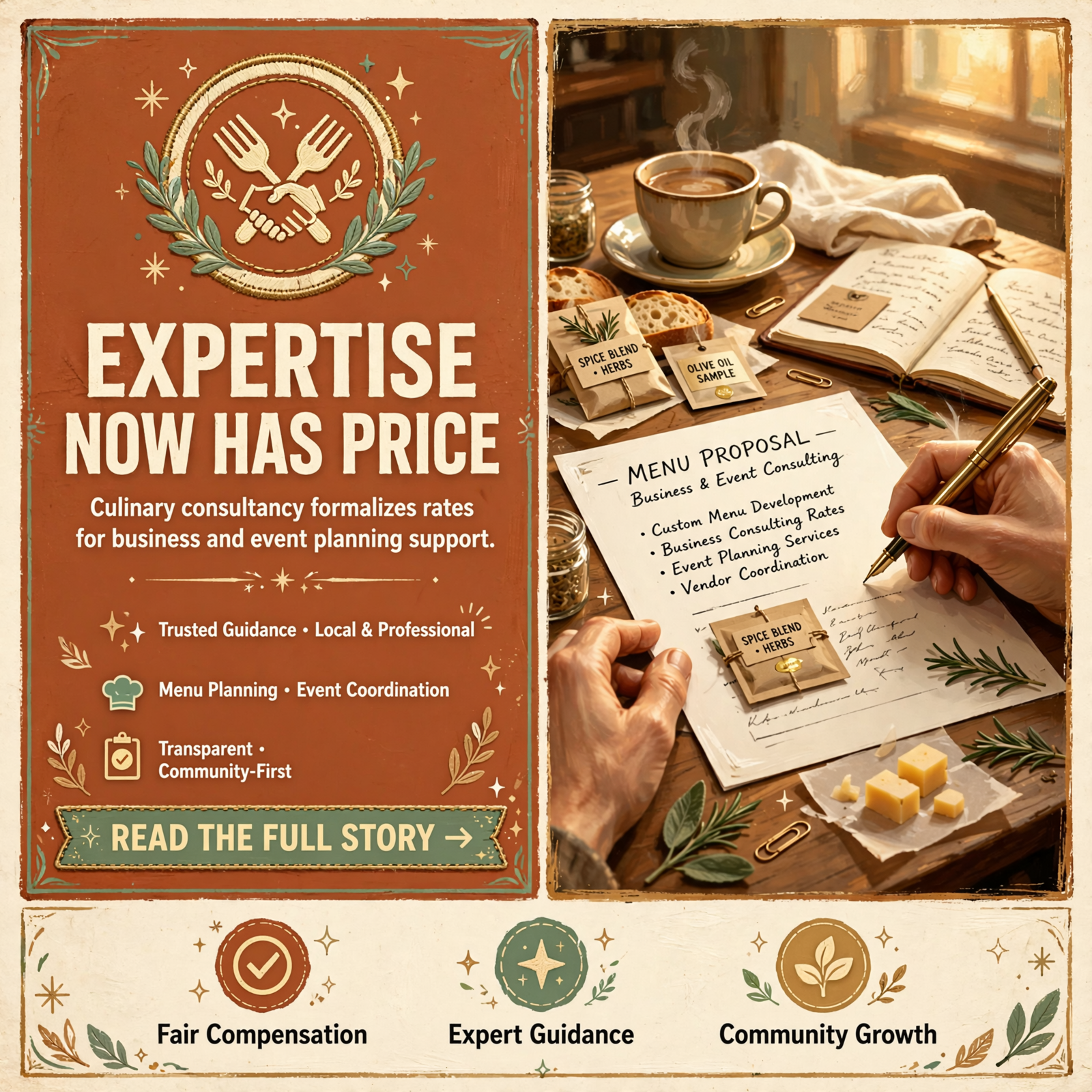🍽️ Hearthara Culinary Introduces Formal Pricing for Business and Event Consulting Services — Featured Image Featured image for "🍽️ Hearthara Culinary Introduces Formal Pricing for Business and Event Consulting Services"