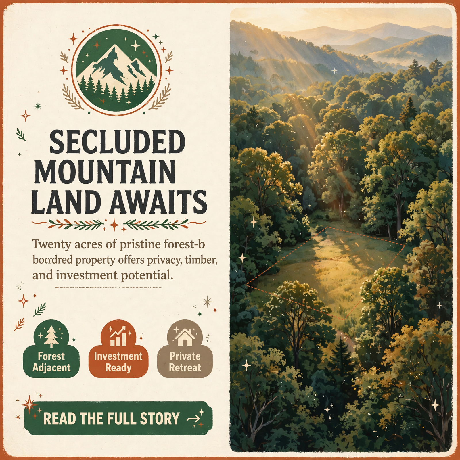 Featured image for "🏞️ 21.7-Acre Mountain Property Listed in Turtletown with Cherokee National Forest Borders"