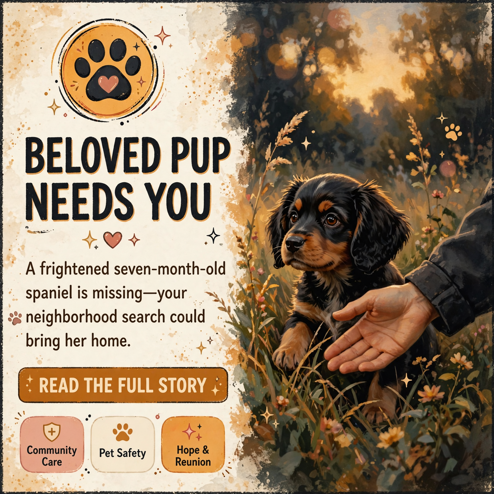 Featured image for "🐕 Missing King Charles Cavalier Spaniel Near Pitts Gap Road - Community Help Needed"