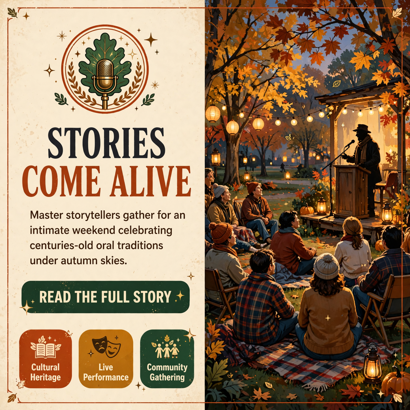 Featured image for "🎤 Tales Among the Oaks Storytelling Festival Brings World-Class Performers to Dayton, Tennessee"