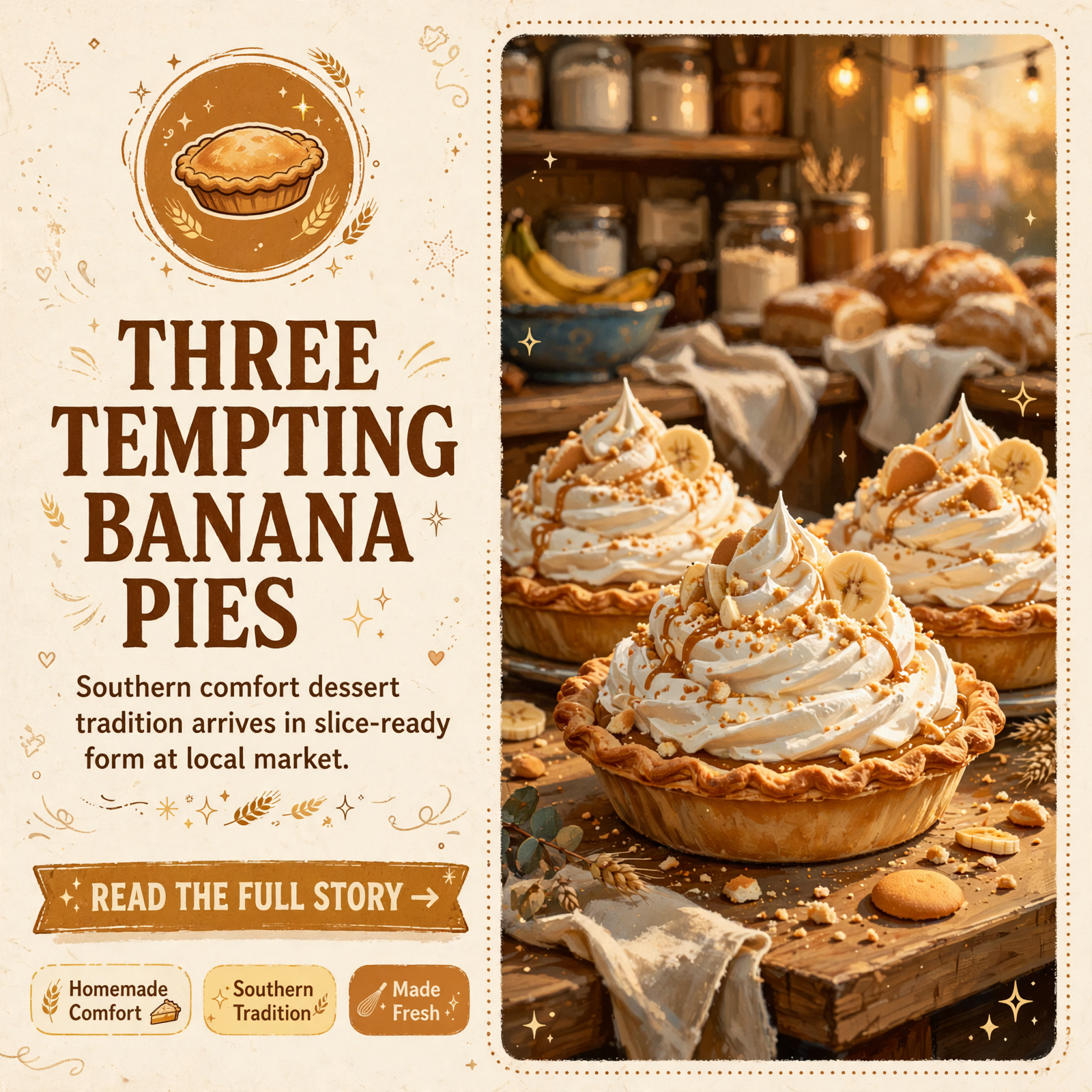 Featured image for "🍌 Three Tempting Banana Pies Now at Tammy's Market in McMinnville"