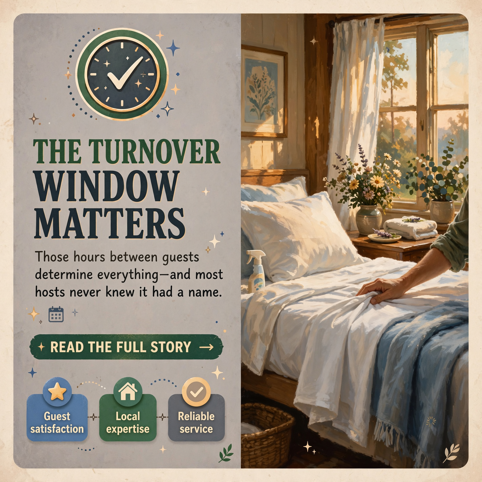 Featured image for "🏡 Understanding the Turnover Window: How Short-Term Rental Hosts in Jasper Keep Guests Happy"