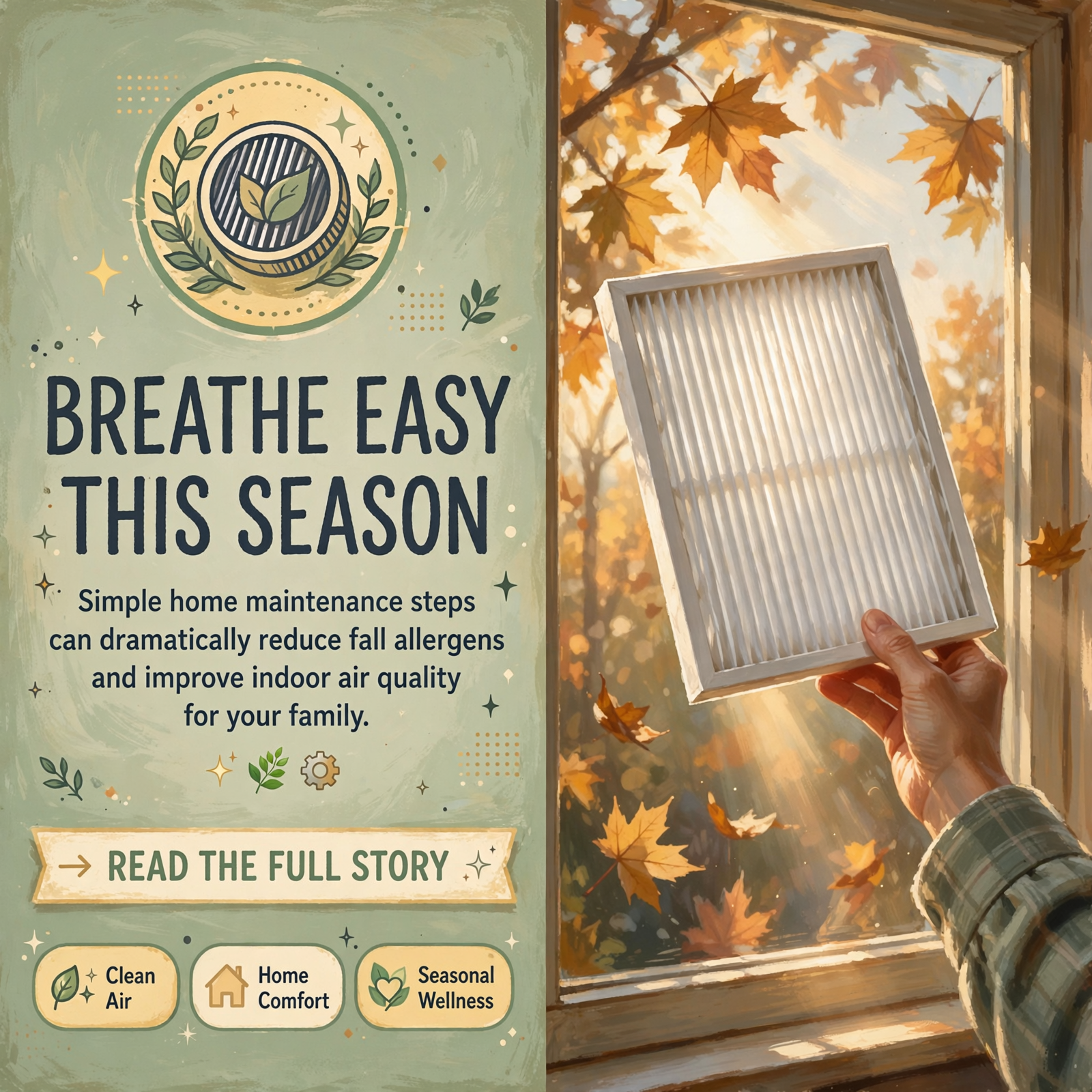 Featured image for "🍁 7 Ways to Control Fall Allergens and Protect Your Home's Air Quality"