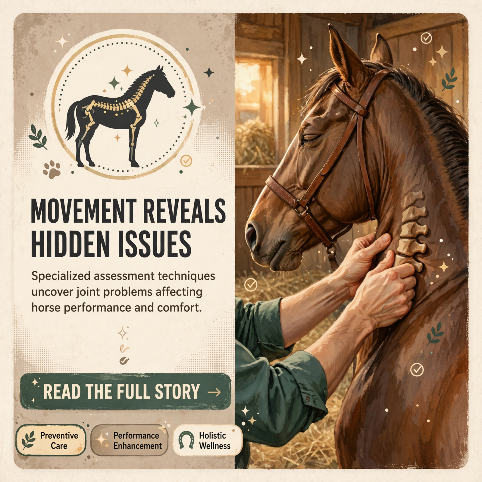 Featured image for "🐴 Equine Chiropractic Care: How Movement Assessment Reveals Hidden Joint Issues"