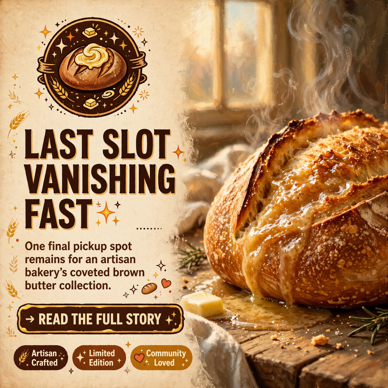 Featured image for "🤎 Last Pickup Spot Open for Field to Flour Sourdough 's Brown Butter Collection in Cleveland"