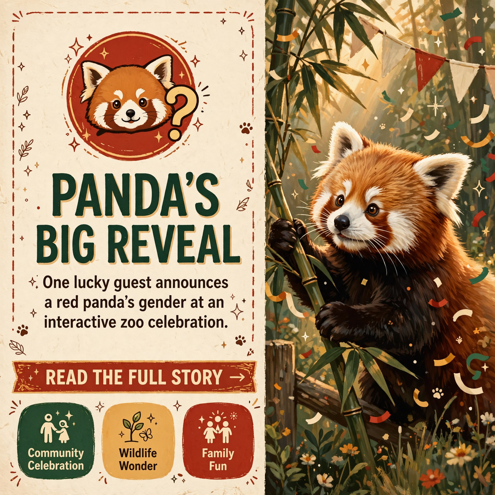 Featured image for "🐼 Chattanooga Zoo Hosts Gender Reveal Party for Red Panda Masala on October 18th"