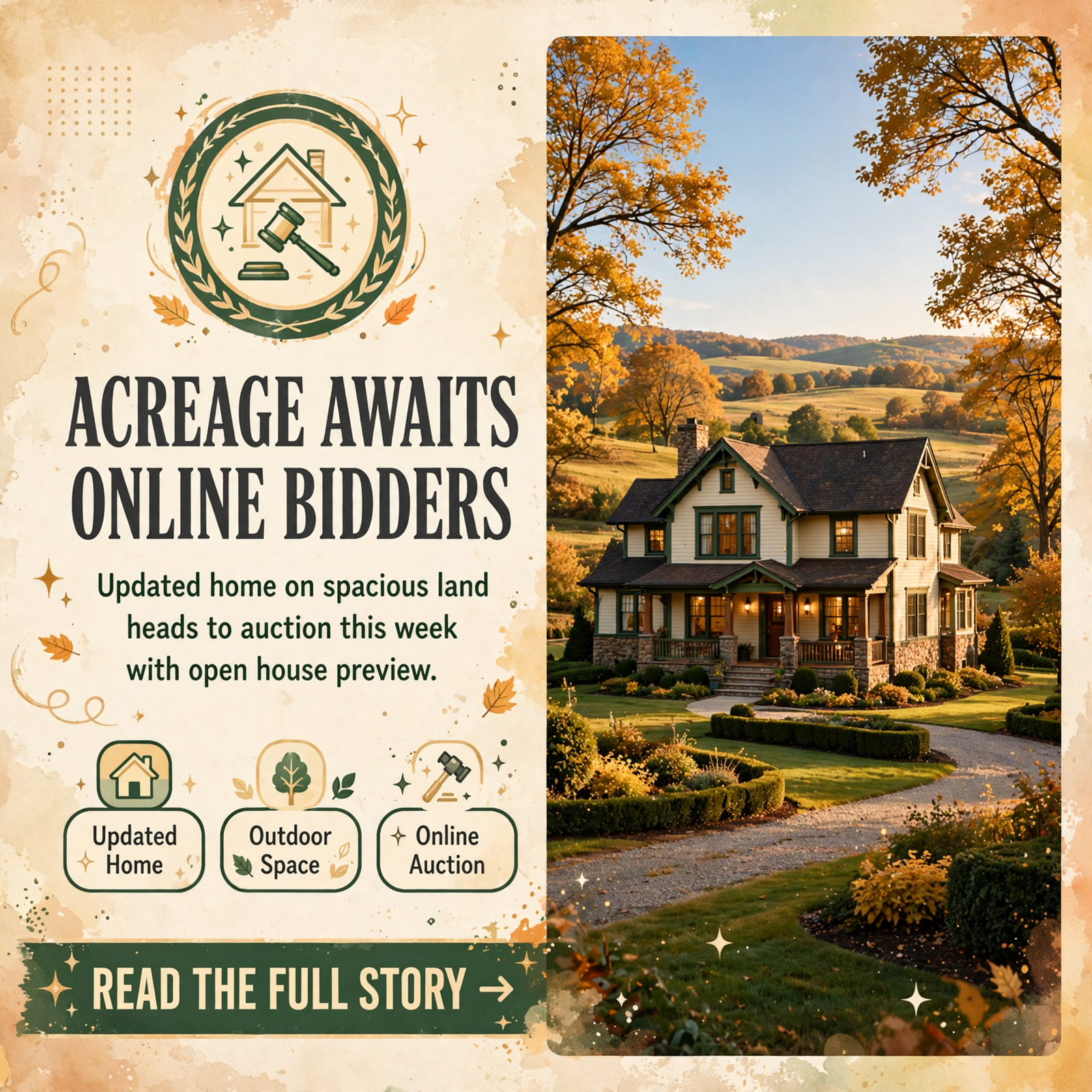 Featured image for "🏡 Online Auction Begins for Updated Home on Dunbar Road in Crossville"