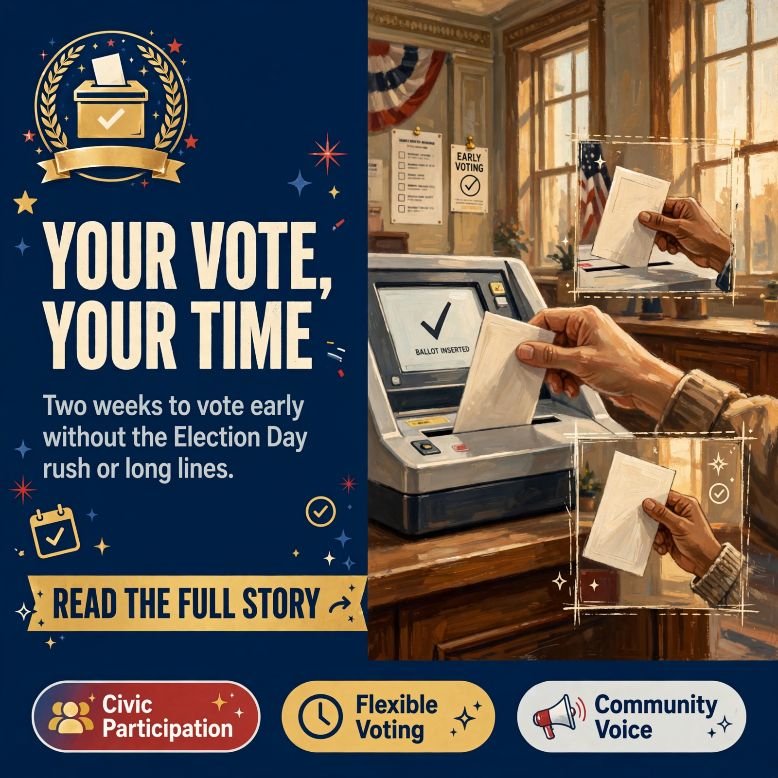 Featured image for "Early Voting in Van Buren County Begins October 14 🗳️"