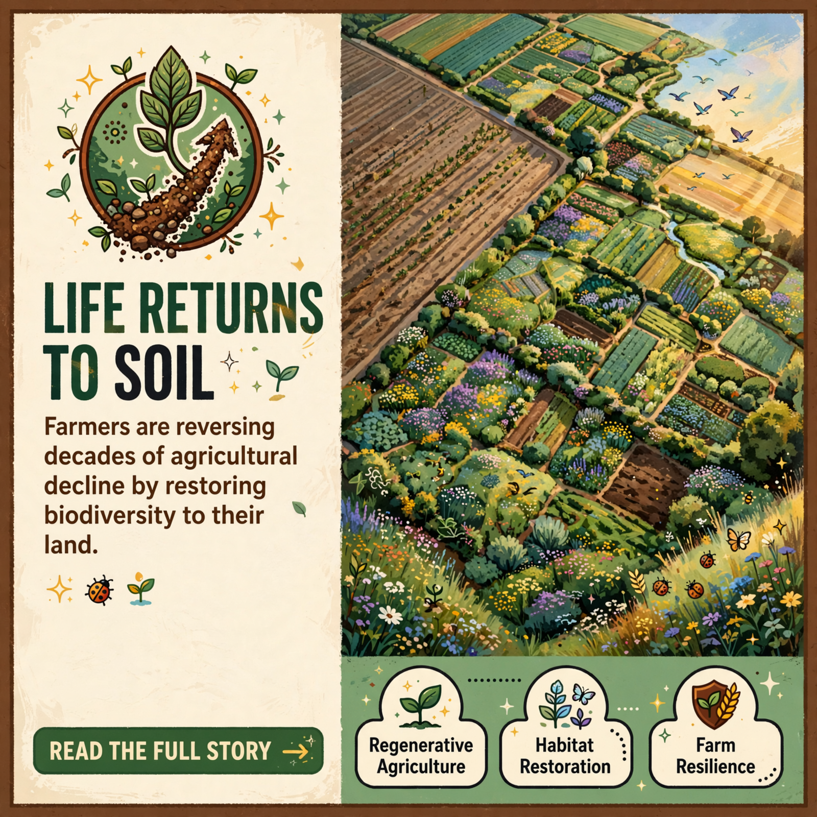 Featured image for "🌱 How Regenerative Farming Brings Biodiversity Back to the Land"