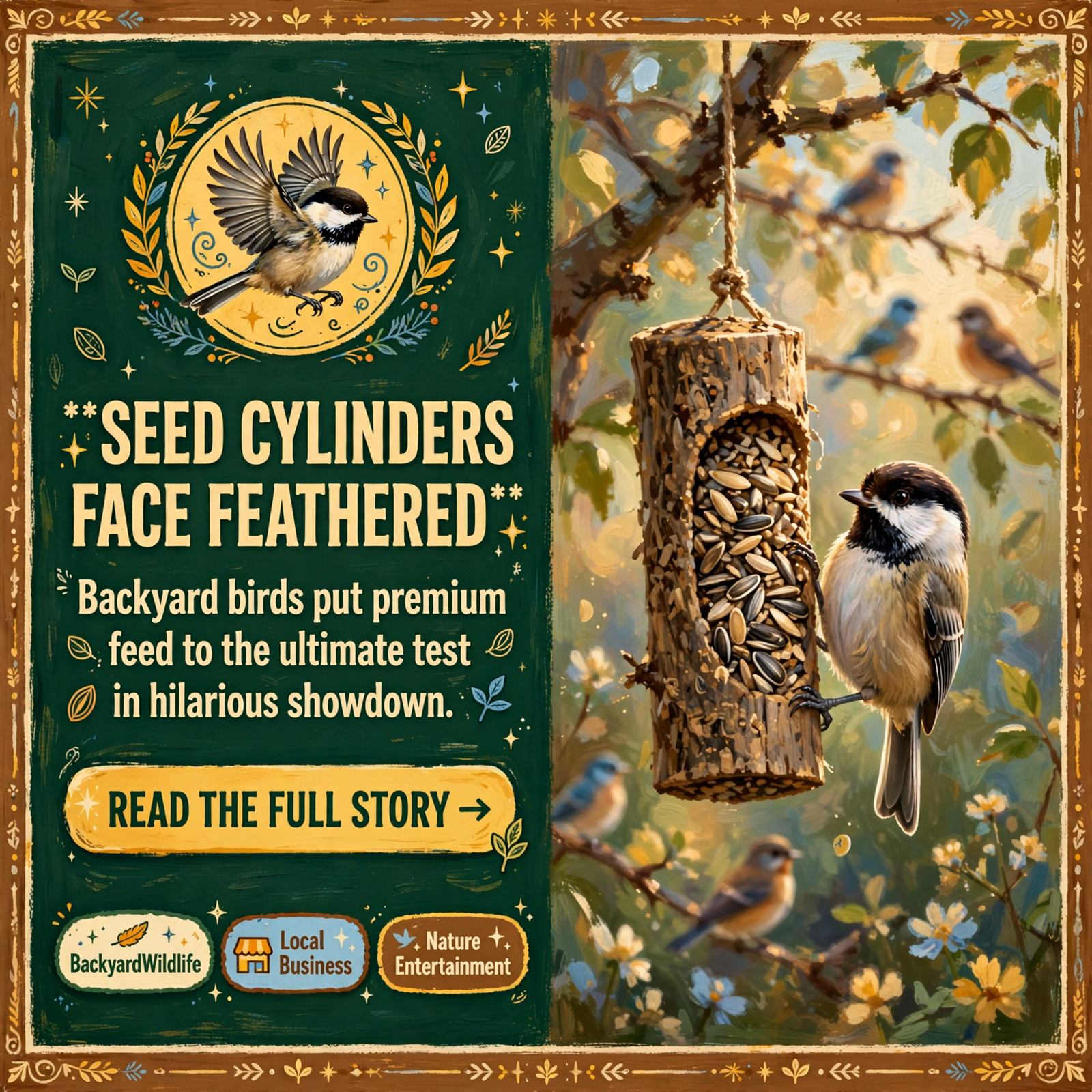 🐦 Backyard Birds Put Seed Cylinders to the Test — Featured Image Featured image for "🐦 Backyard Birds Put Seed Cylinders to the Test"