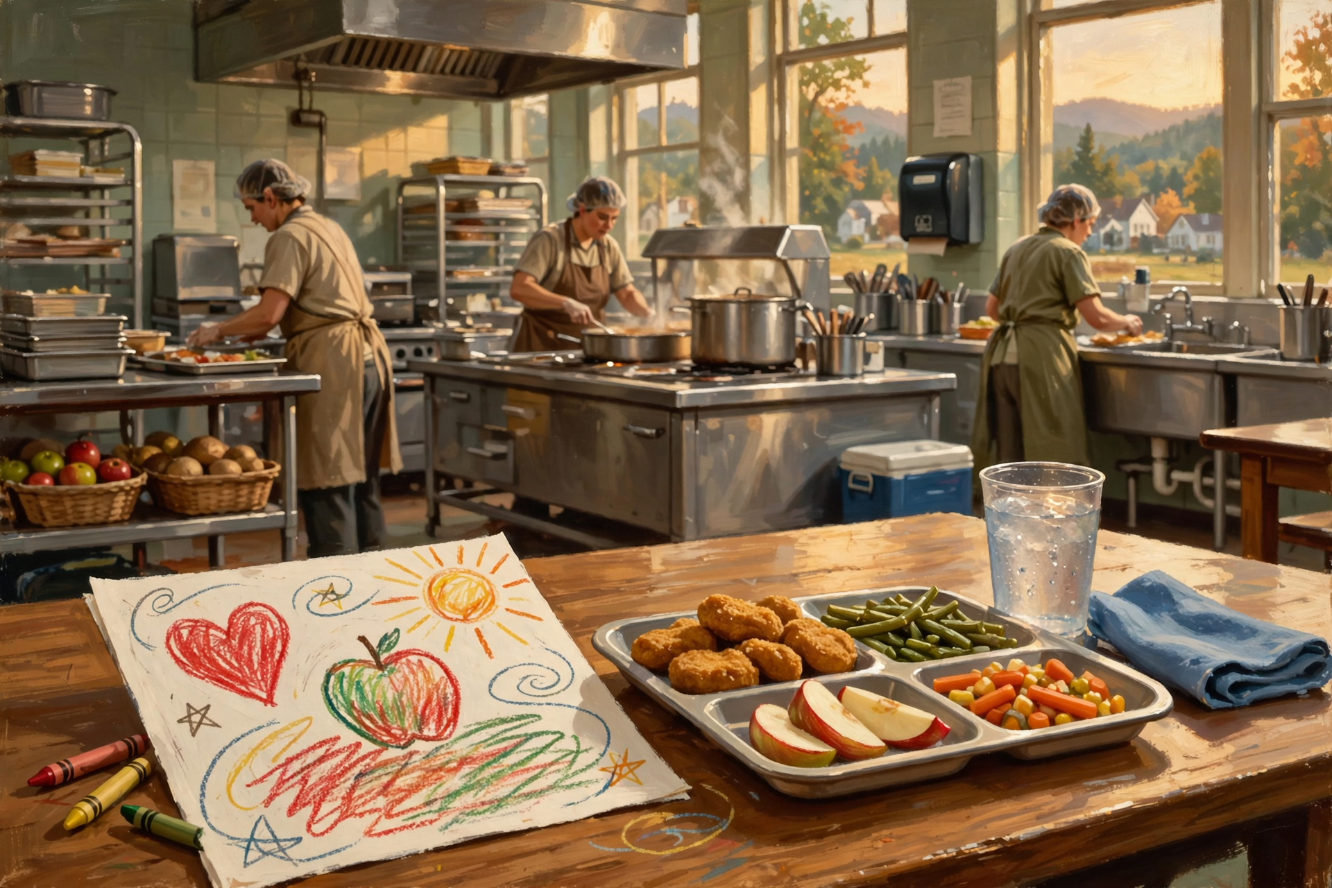 Illustration for 🍎 Free Lunch Week's Last Three Days — Thank the Cafeteria Crew