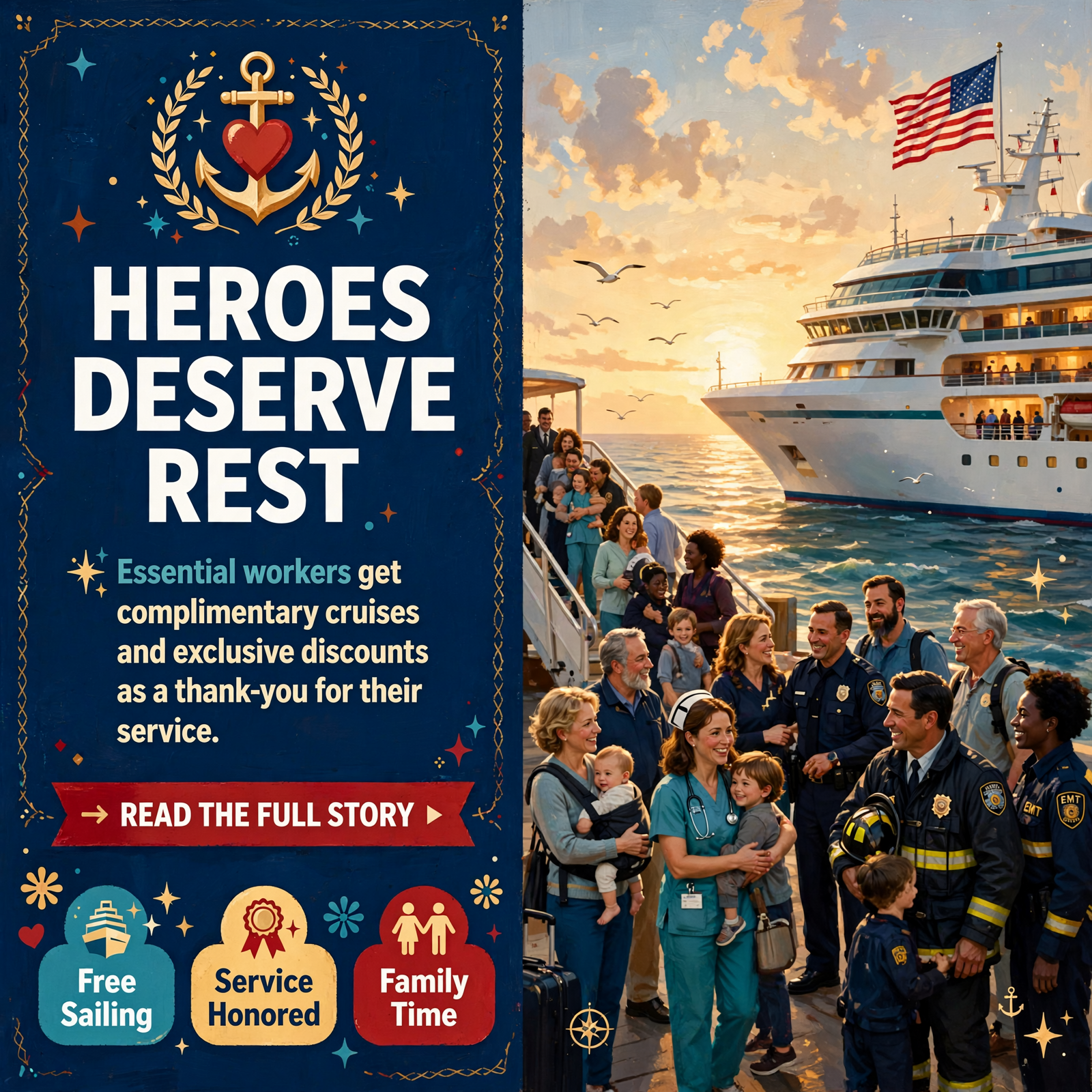 π’ Heroes Sail Free: Ramsey Retreats Cruise Co . Honors Military, Healthcare Workers, and First Responders β Featuredβ¦ Featured image for "π’ Heroes Sail Free: Ramsey Retreats Cruise Co . Honors Military, Healthcare Workers, and First Responders"