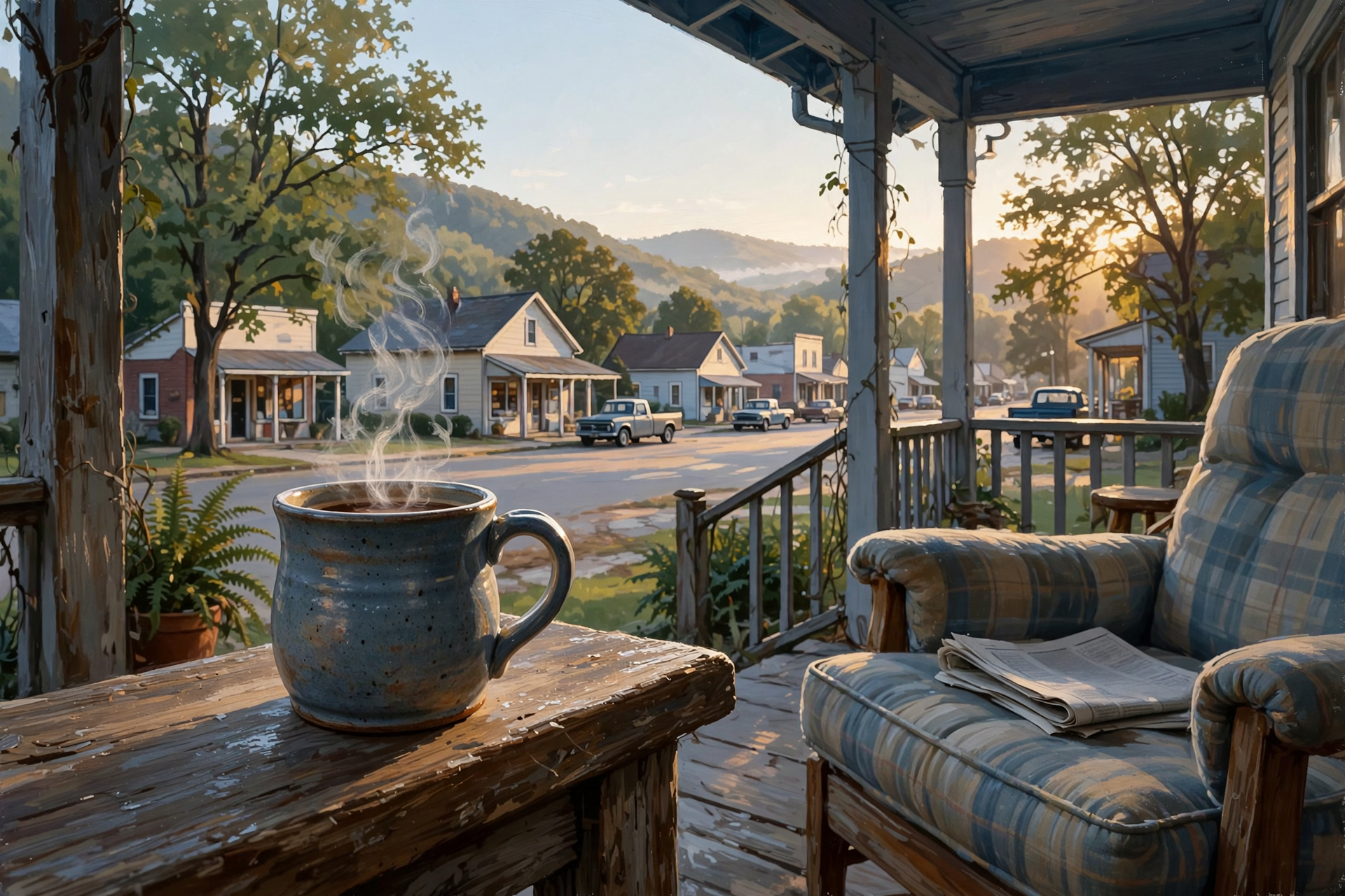 Illustration for ☕ Front Porch Morning: Raise Day, Early Voting Opens, and One Last Hot Day Before the Cool-Down