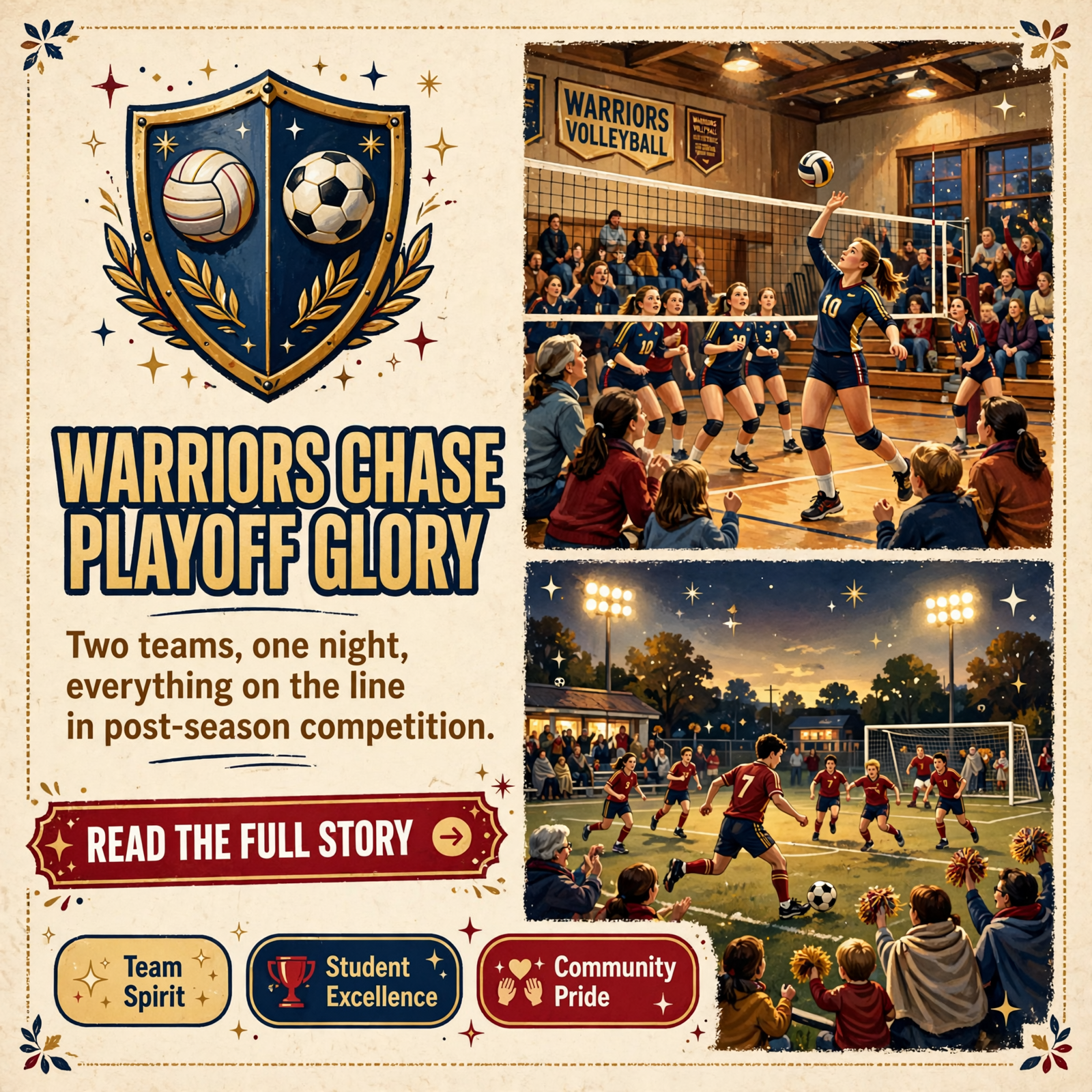 Featured image for "🏐 Lady Warriors Head to Post-Season Playoffs - Volleyball and Soccer Action Tuesday in Pikeville"