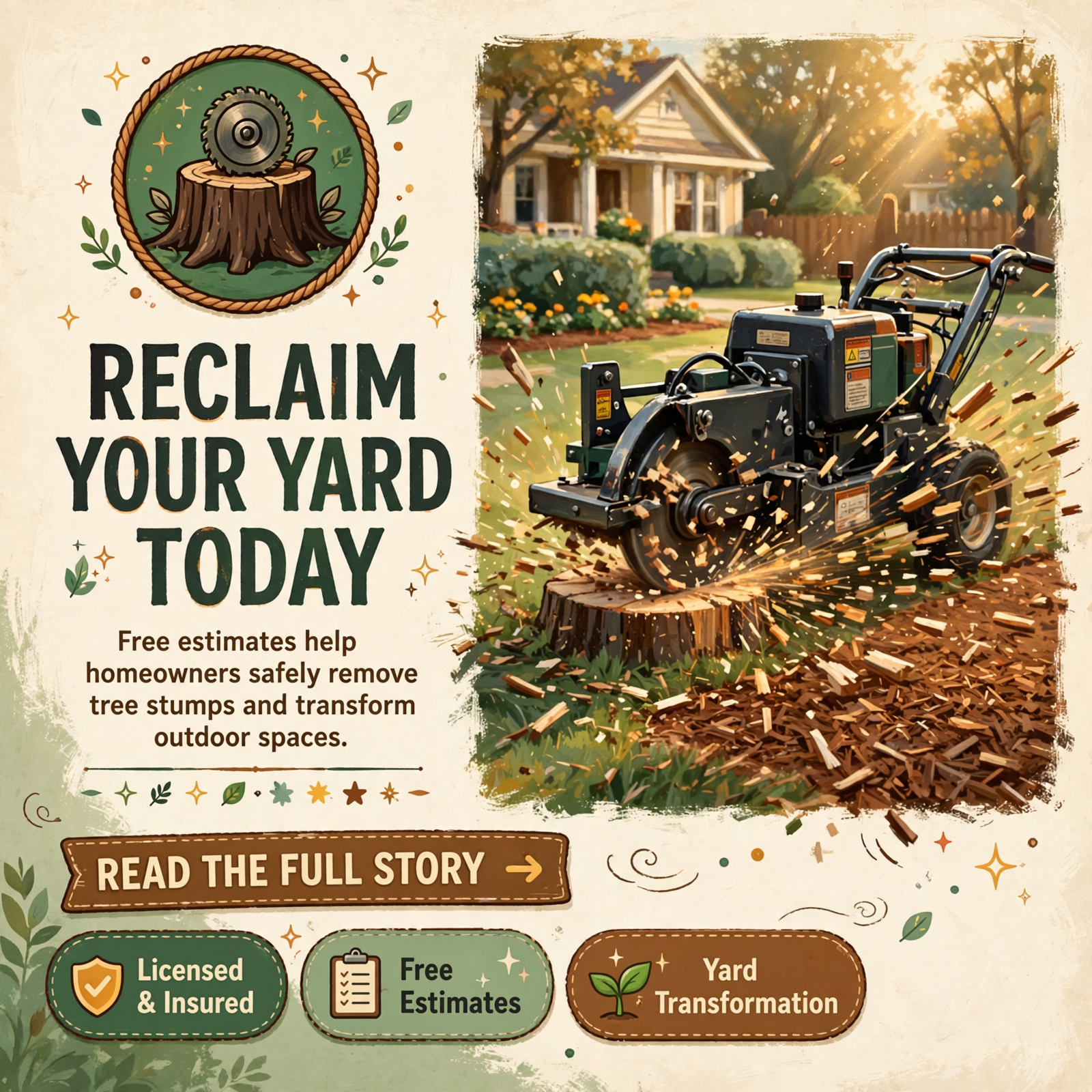 Featured image for "🌳 Superior Stump Grinding Offers Free Estimates for Yard Cleanup"