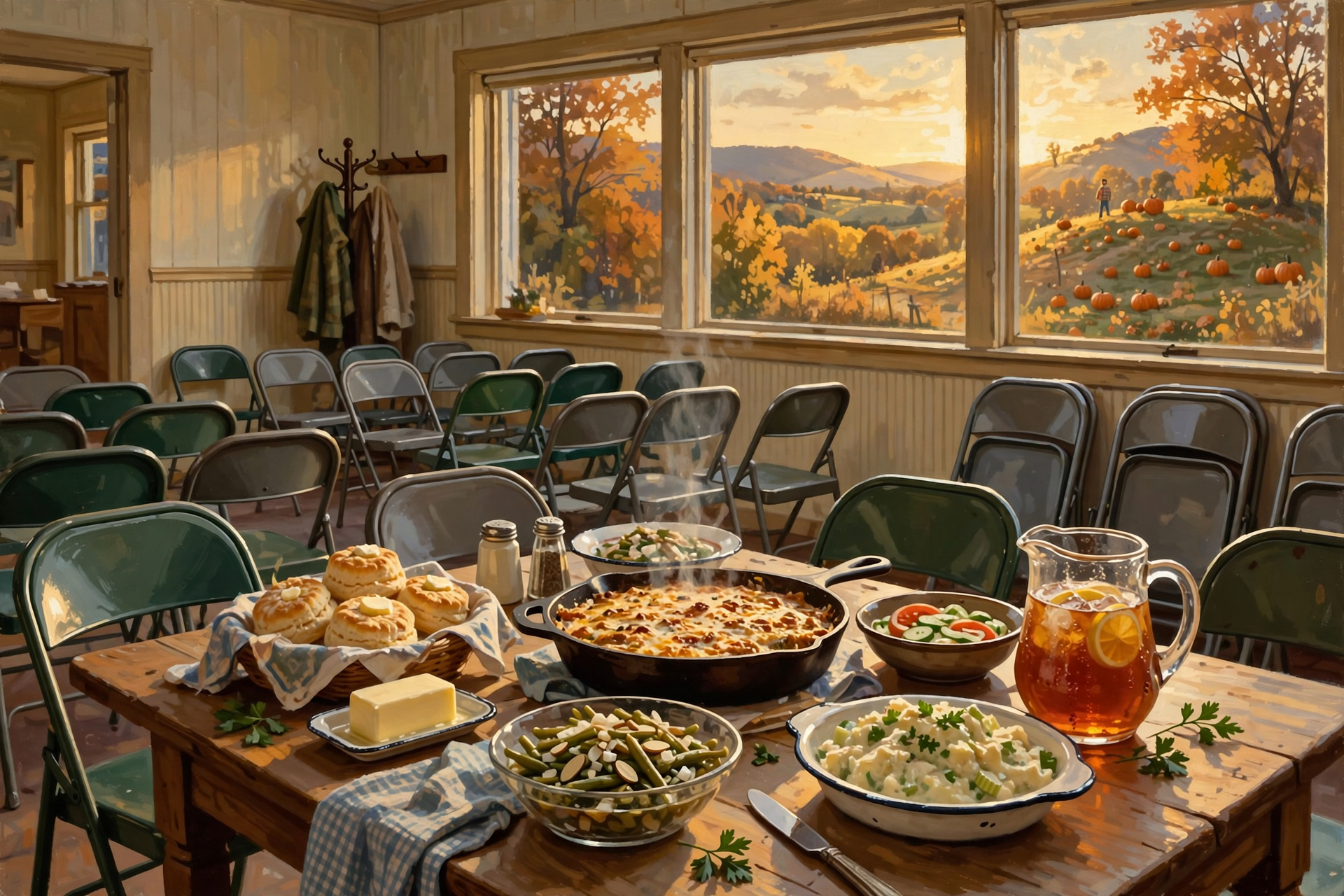 Illustration for 🍽οΈ Supper Tonight, a Co-op Biscuit Tuesday, and Pumpkins Just Over the Hill