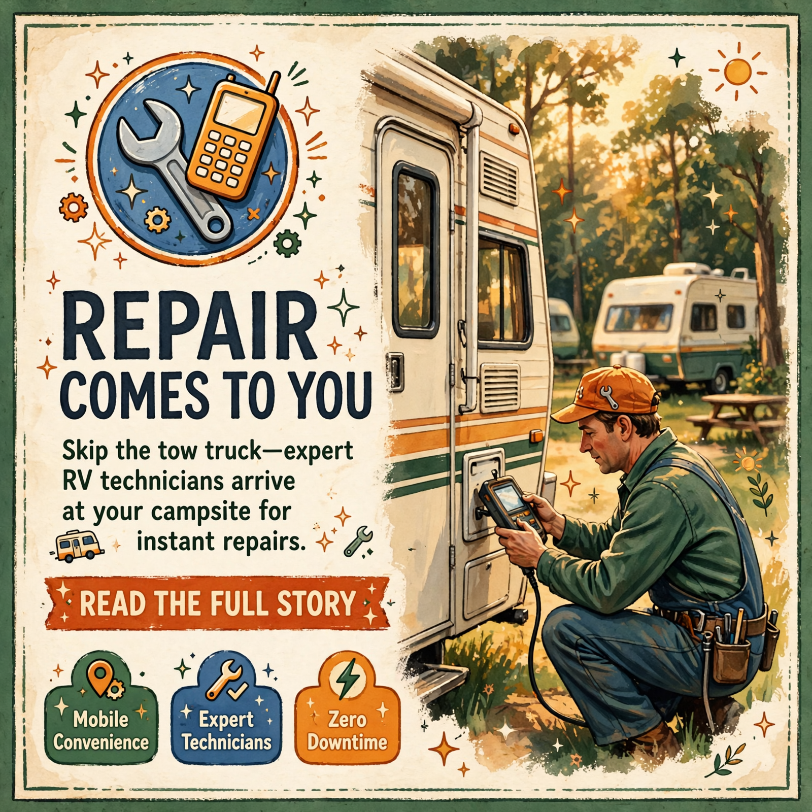 🚐 Mobile RV Repair Comes to Your Campsite – No Towing Required — Featured Image Featured image for "🚐 Mobile RV Repair Comes to Your Campsite - No Towing Required"