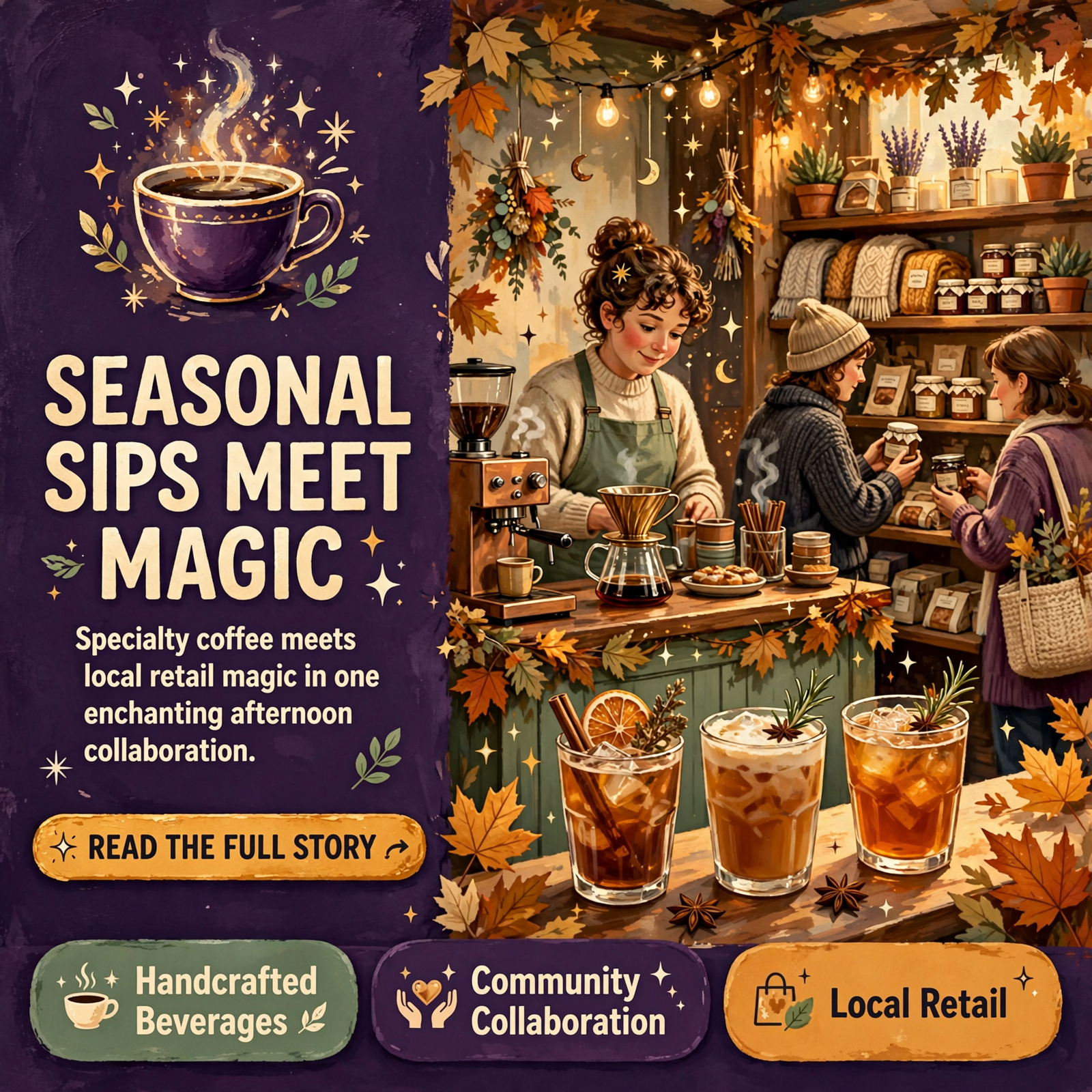 Featured image for "☕ Nomad Brew Brings Seasonal Sips to Black Cat Folk Magic Pop-Up"