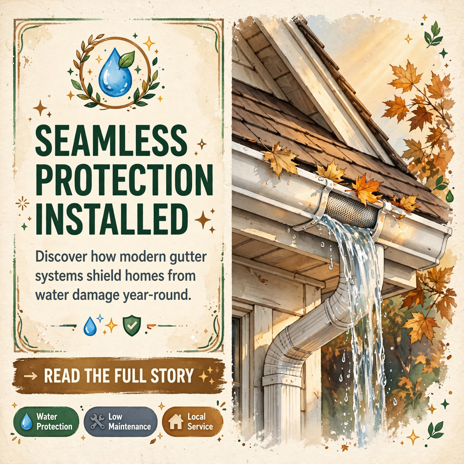 Featured image for "🛠️ S&G Gutters Completes Seamless Gutter Installation in Spring City"