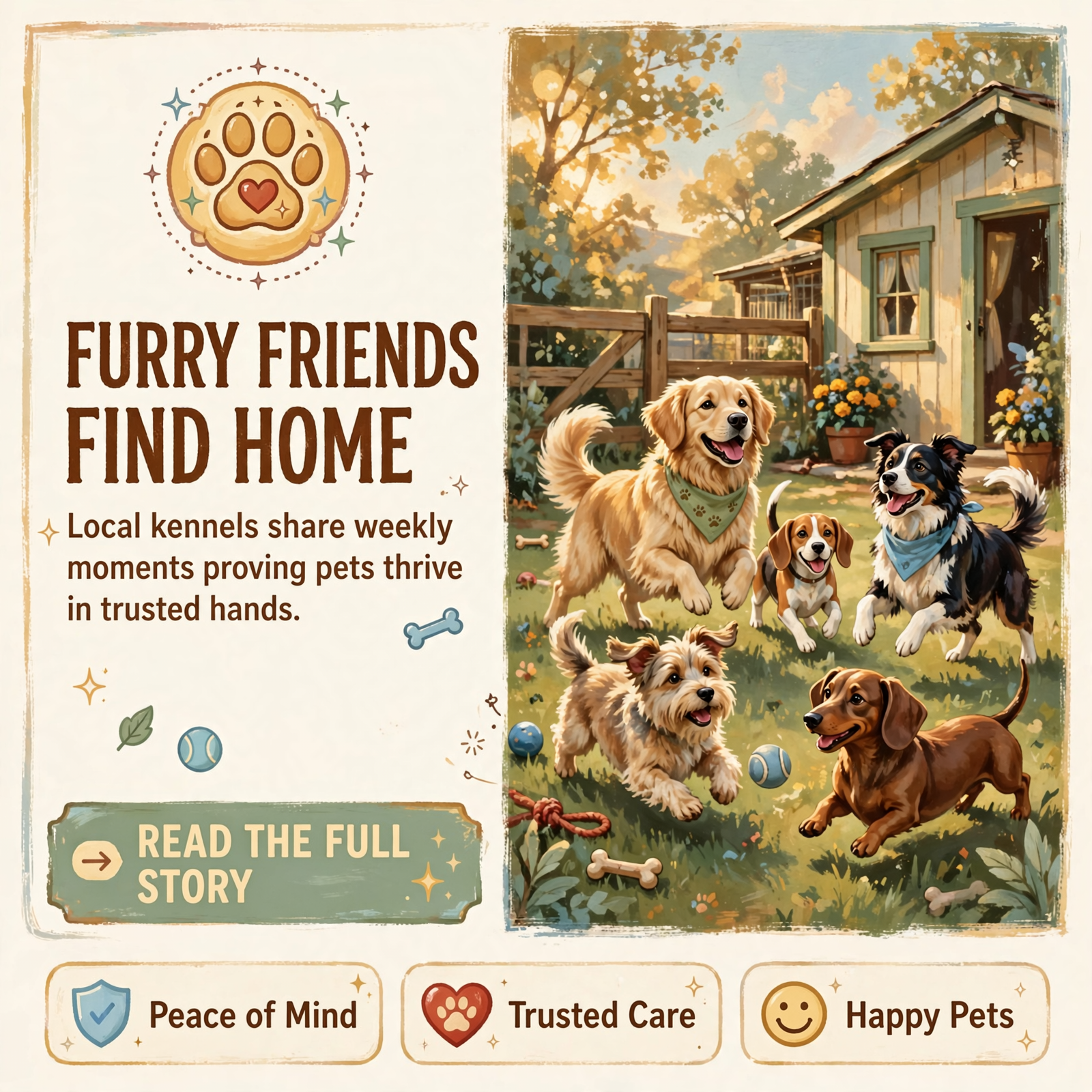 Featured image for "🐾 Mountain View Kennels Shares Weekly Moments with Furry Guests in Rock Island"