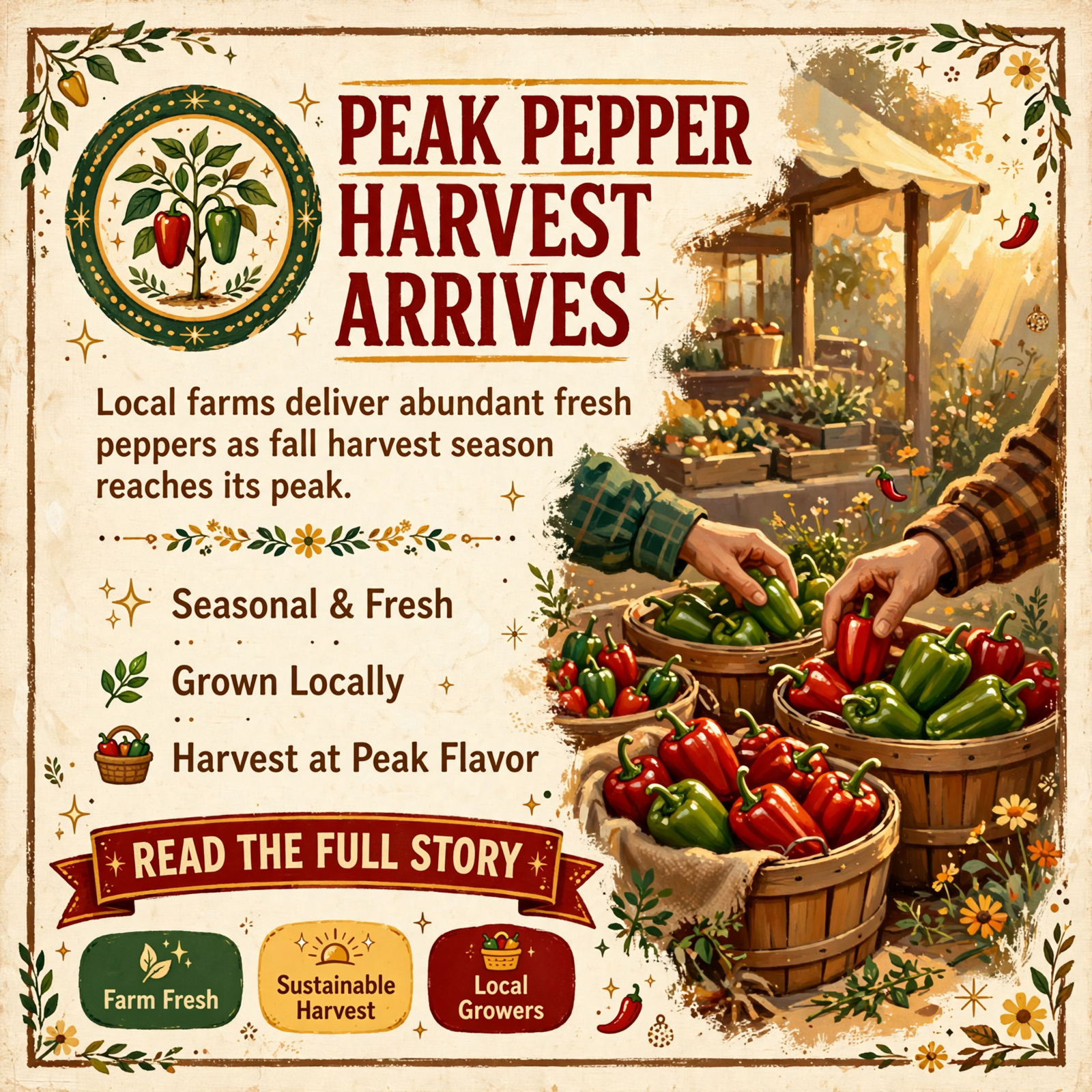 Featured image for "🌶️ Fresh Peppers Ready for South Cumberland Farmer's Market Orders"