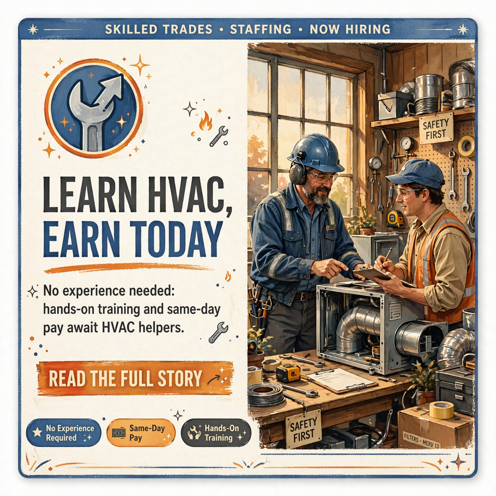 Featured image for "🔧 Labor Finders Chattanooga Hiring HVAC Helpers - No Experience Required"