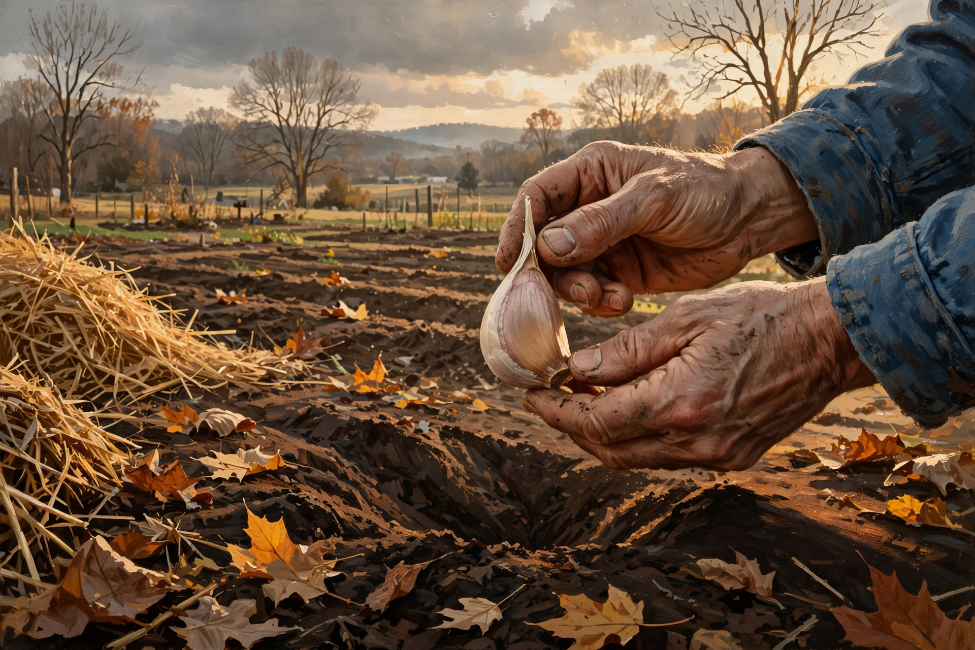 Illustration for 🍂 Fall Beds Still Open: Garlic, Leaf Mulch, Cover Crops and a Careful Onion Trial