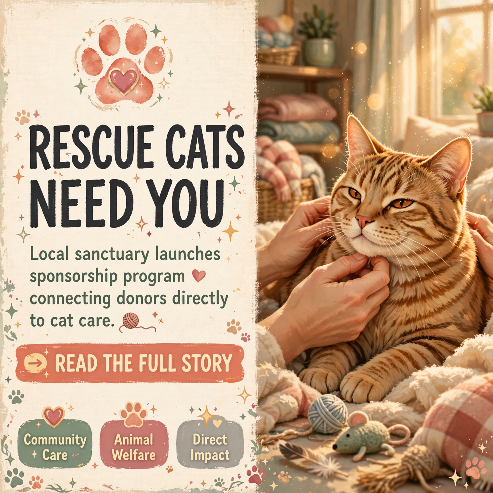 🐱 Hearts & Whiskers Rescue & Sanctuary Launches Cat Sponsorship Program in Chattanooga — Featured Image Featured image for "🐱 Hearts & Whiskers Rescue & Sanctuary Launches Cat Sponsorship Program in Chattanooga"