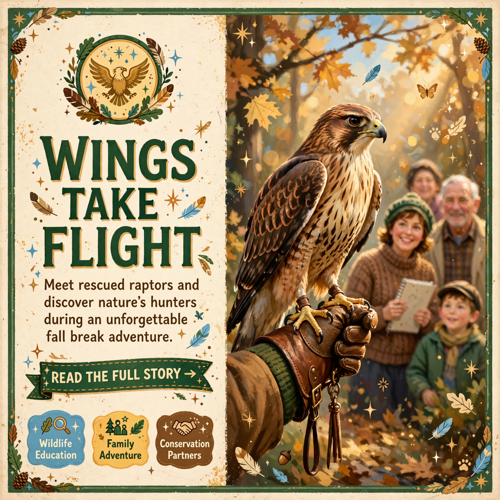 Featured image for "🦅 Fall Break Wildlife Program Brings Raptors to Chattanooga's Audubon Acres"