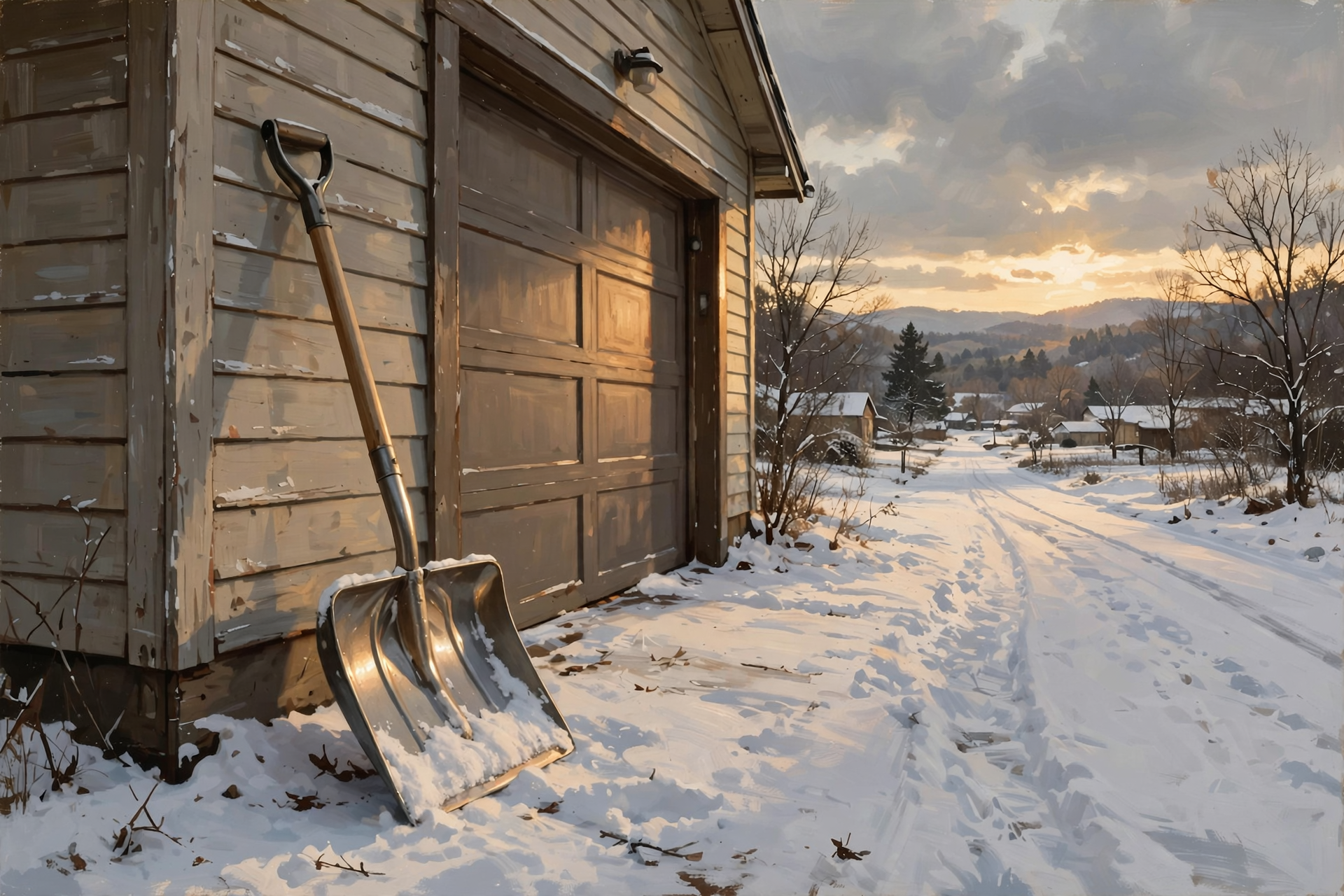 Illustration for The Psychological Toll of Being Handed a Snow Shovel