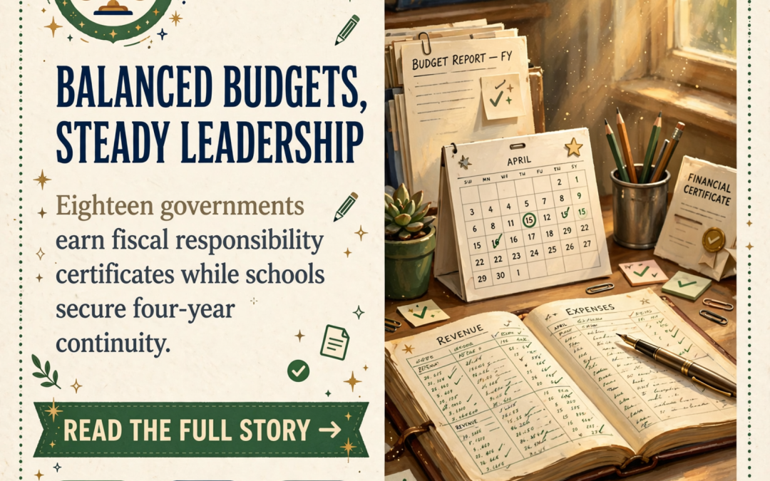 ποΈ Courthouse Corner: Bledsoe and 17 Neighbor Towns Earn the State’s Balanced-Budget Certificate, Grundy Keeps Its Schools Director, and Marion Opens the Polls